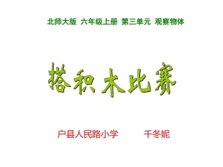 搭积木比赛课件