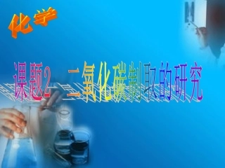 二氧化碳制取的研究PPT