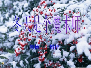 一年级上册冬天是个魔术师