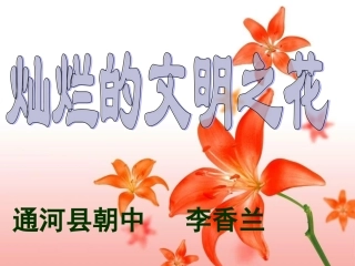 九年级思想品德课件灿烂的文明之花教师支持