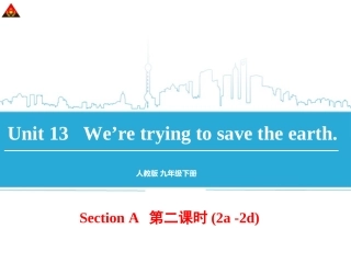 2014年人教版新目标九年级英语Unit13（第2课时）精美课件