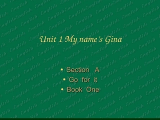 七年级英语上Unit1