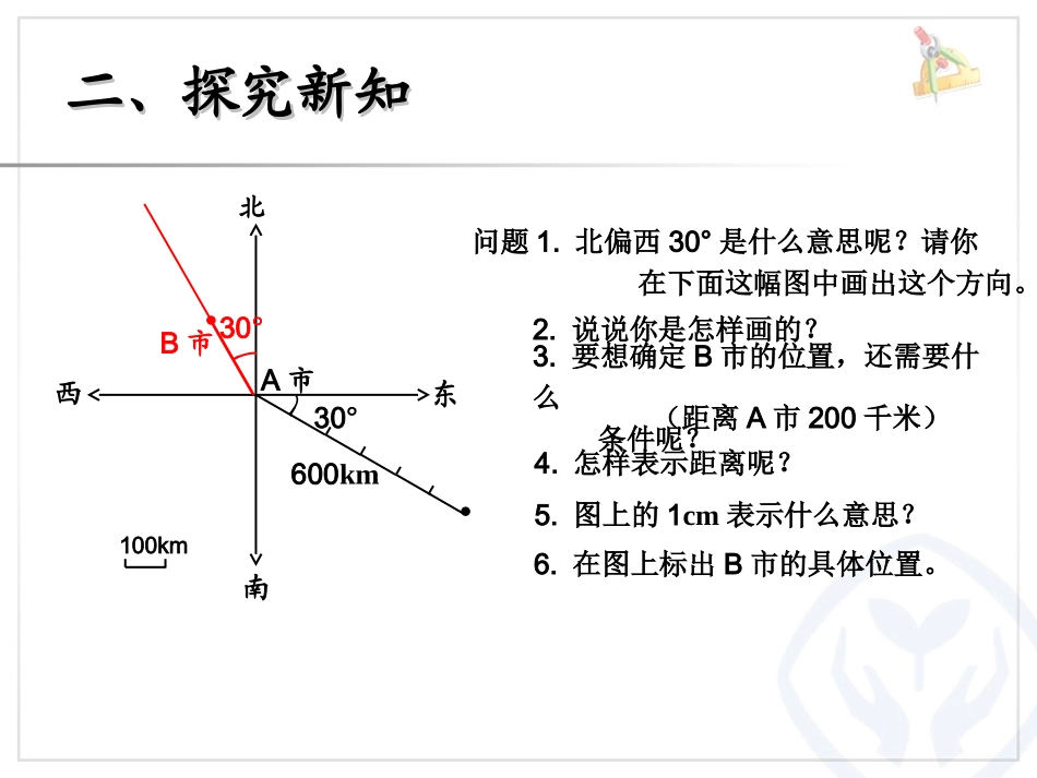 例2根据方向和距离，在图上绘出物体的位置_第3页