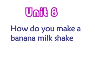 新目标八上unit8语言点