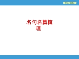 2016年中考语文专题复习名句名篇梳理