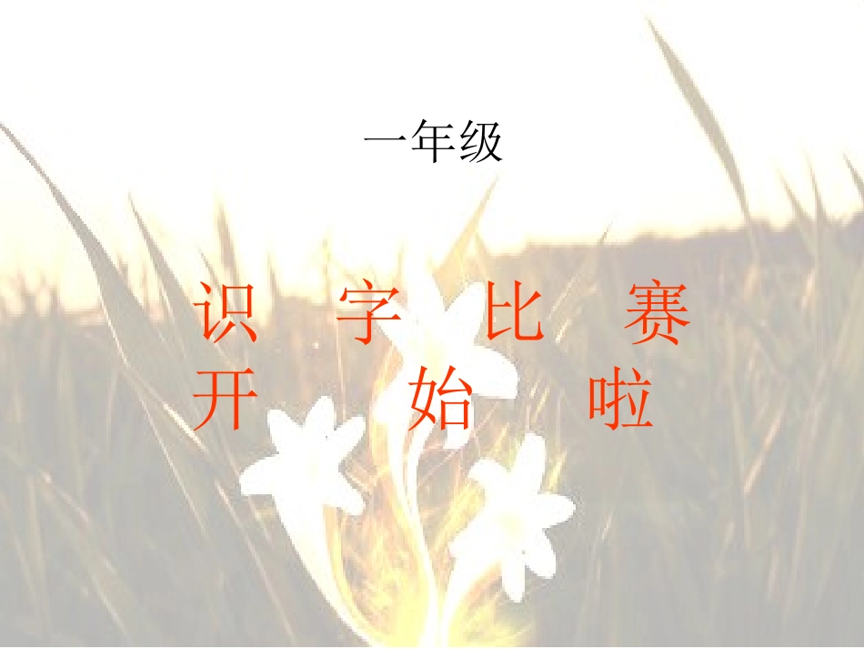一年级识字比赛_第1页