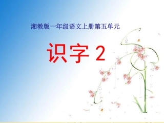 一年级语文上册《识字2》