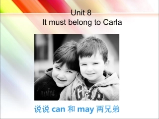 Unit8情态动词can和may