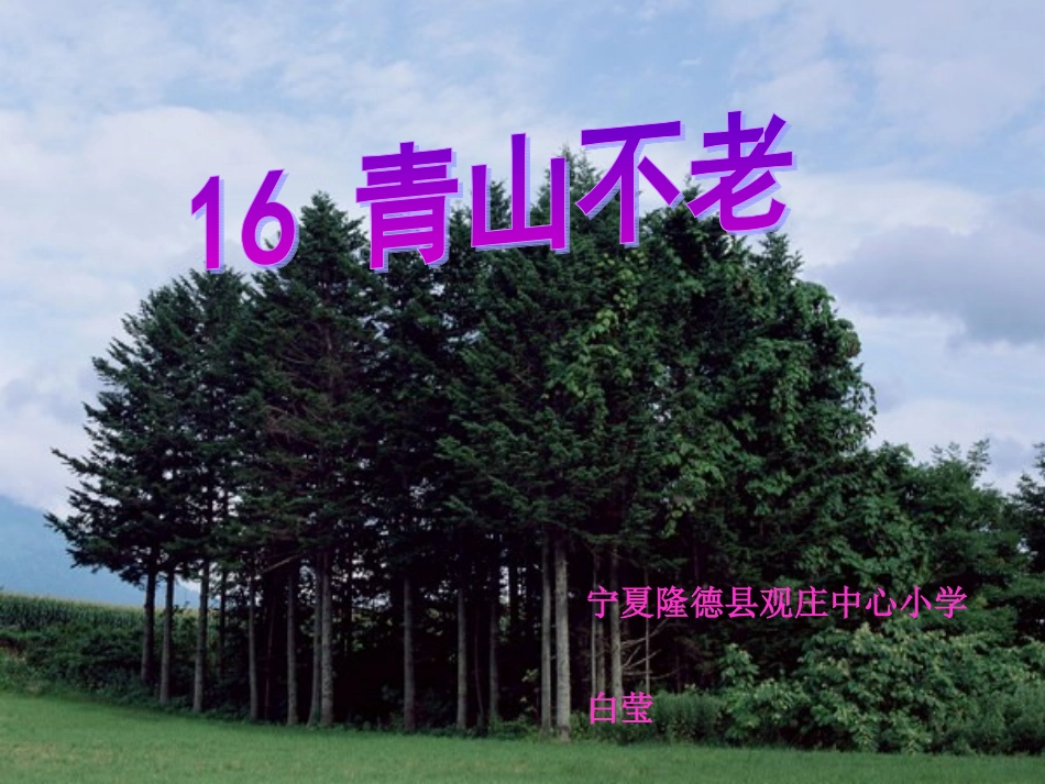 青山不老 (8)_第1页