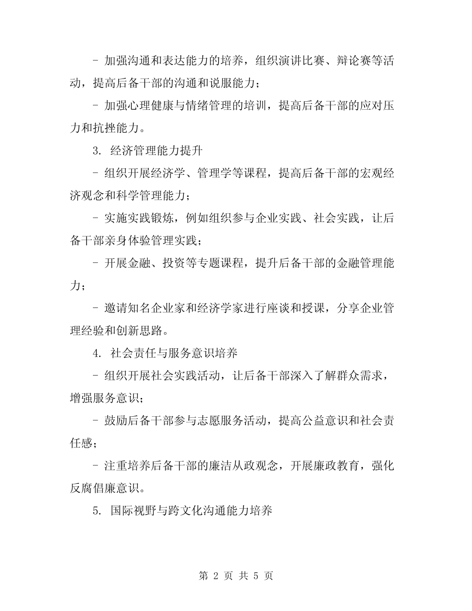 2024年后备干部培训班方案_第2页