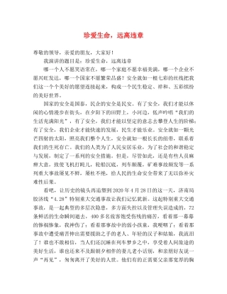 珍爱生命，远离违章 