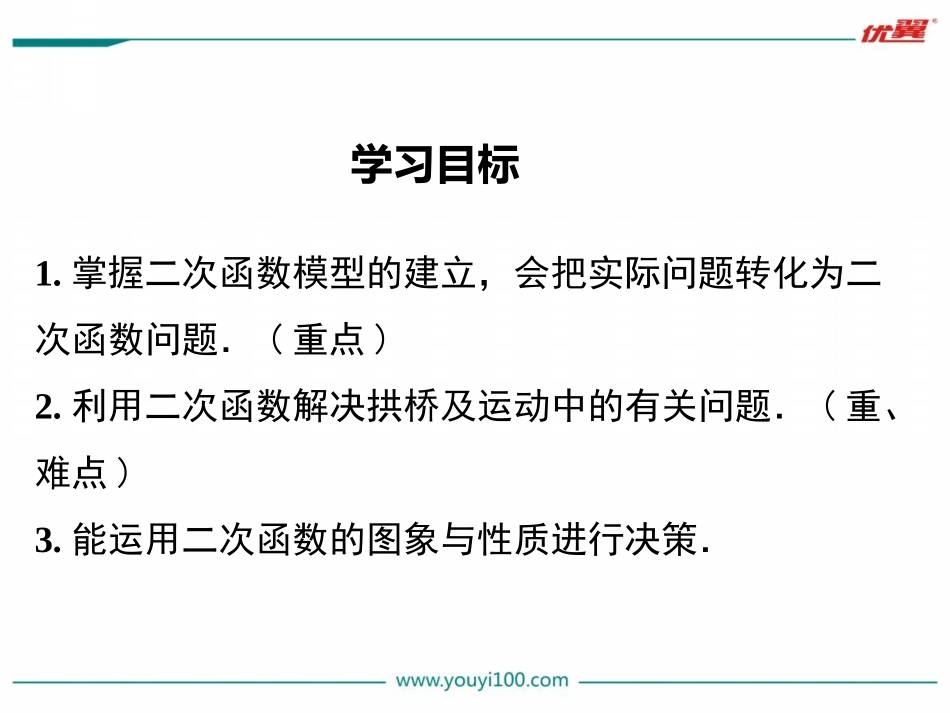 223第3课时拱桥问题和运动中的抛物线_第2页