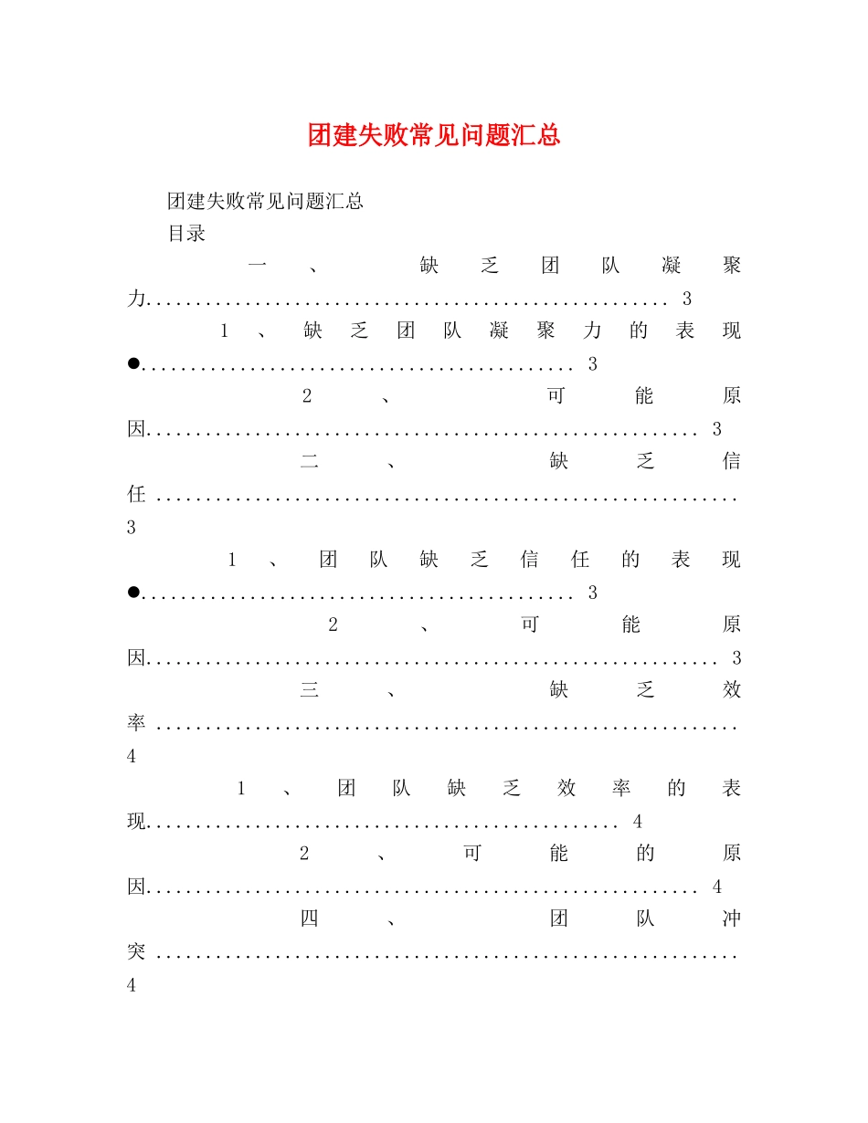 团建失败常见问题汇总 _第1页