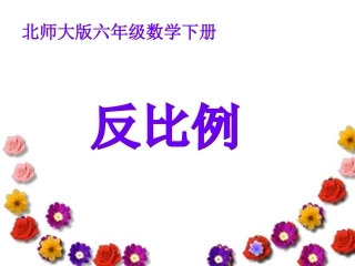 《反比例》课件