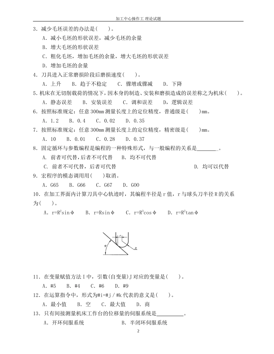 镗工(初级)考试试卷（A卷）_第2页