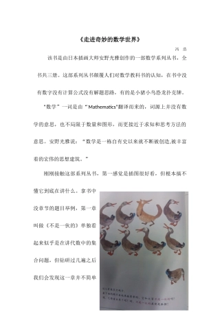 走进奇妙的数学世界