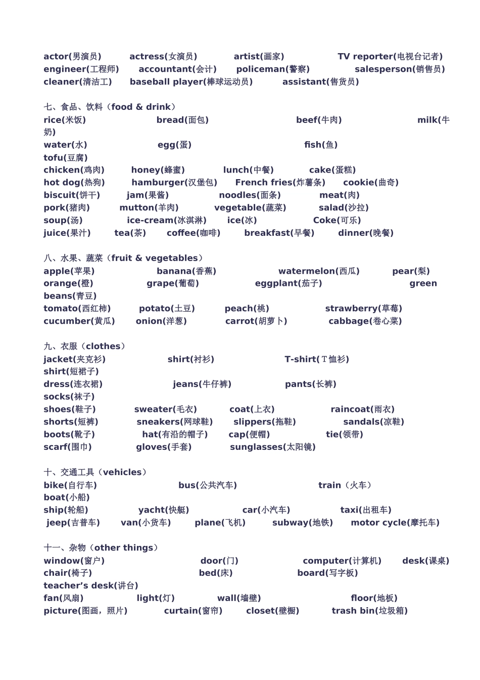 英语单词词汇_第2页