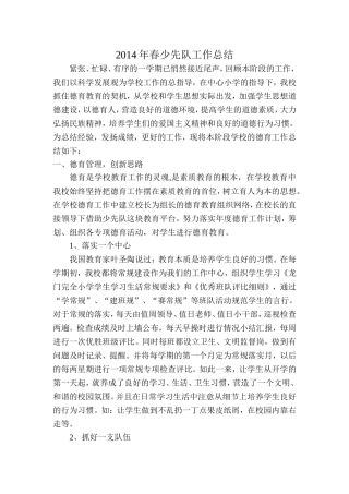 少先队工作总结