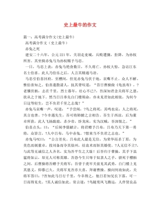 史上最牛的作文 