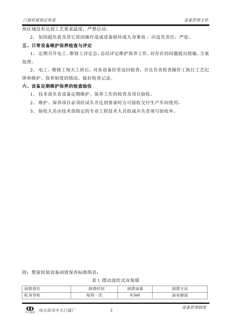设备维护保养制度_第2页
