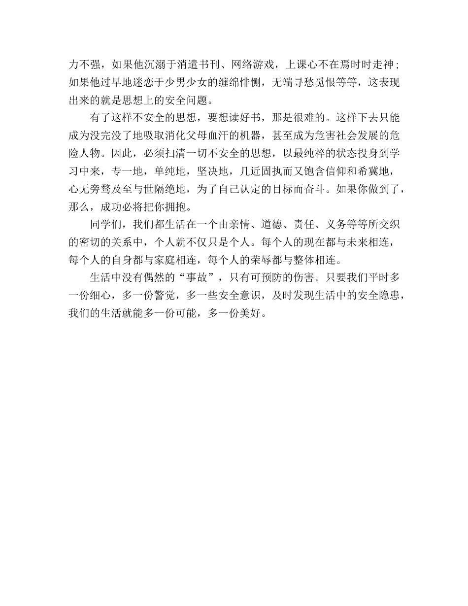 演讲稿_何谓安全 _第2页