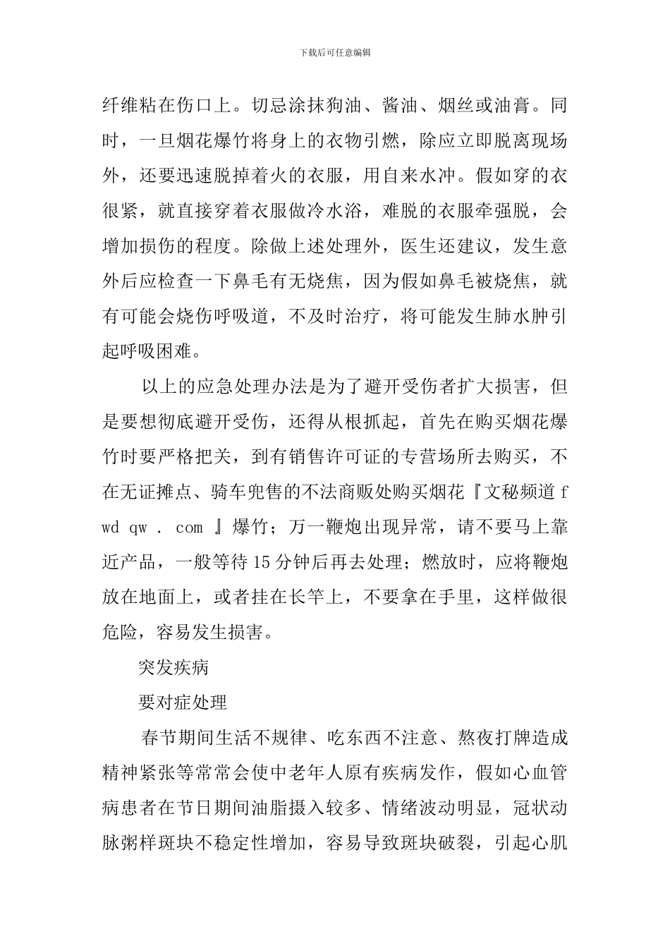 春节易发事故应急的预案_第3页