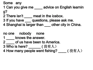 不定代词不定副词用法