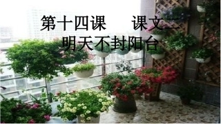 第十四课课文二词语