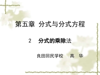 52分式的乘除法