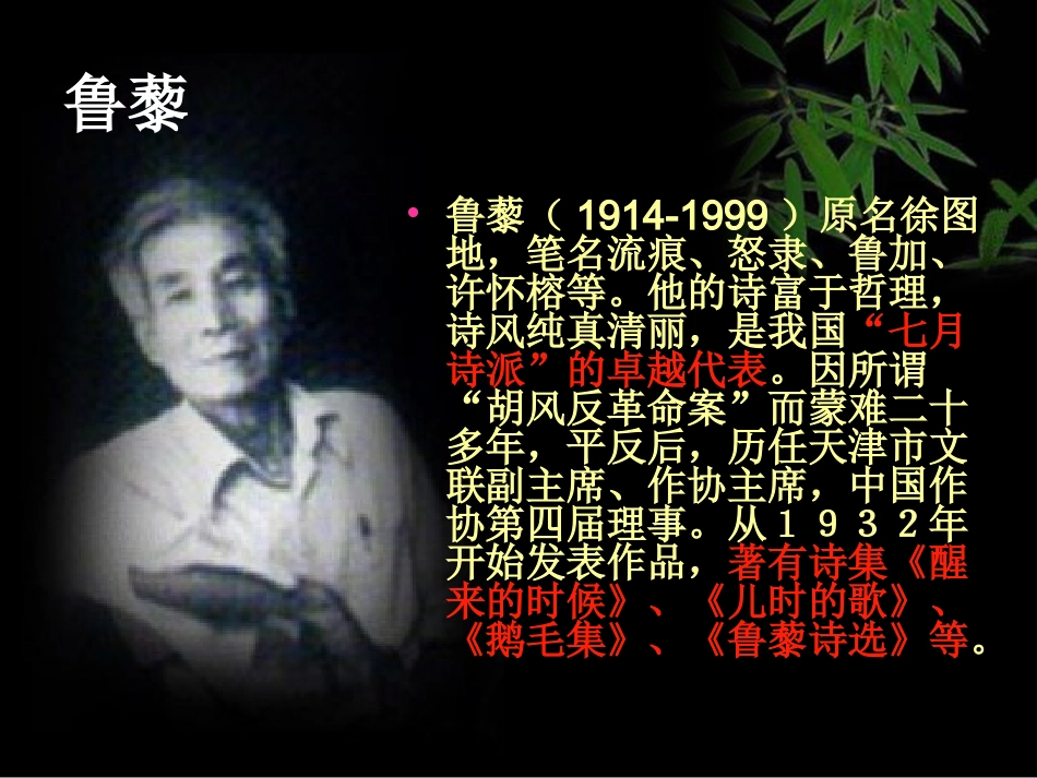 苏教版-九年级上-《诗人谈诗》课件-guanmoon_第3页