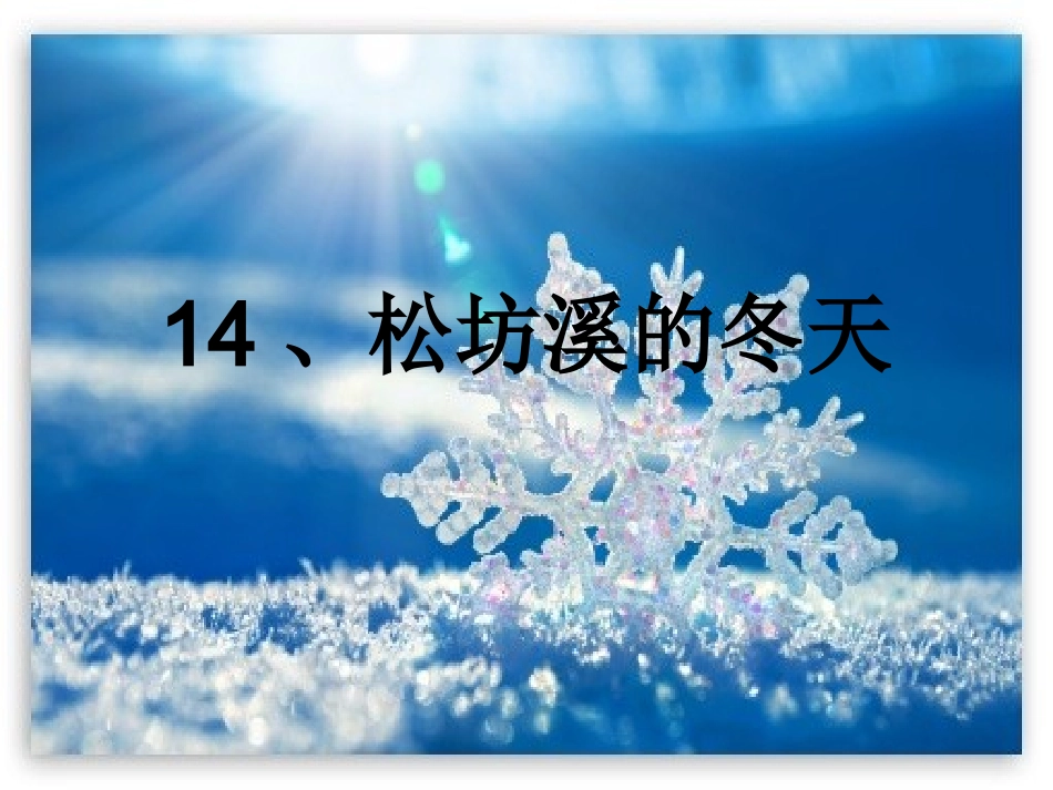 松坊溪的冬天_第1页