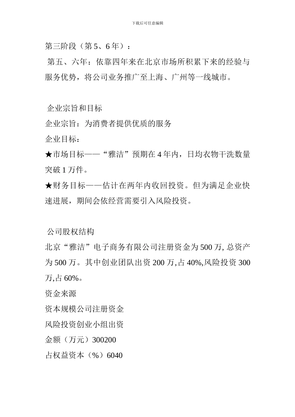 在线干洗店创业计划书_第3页