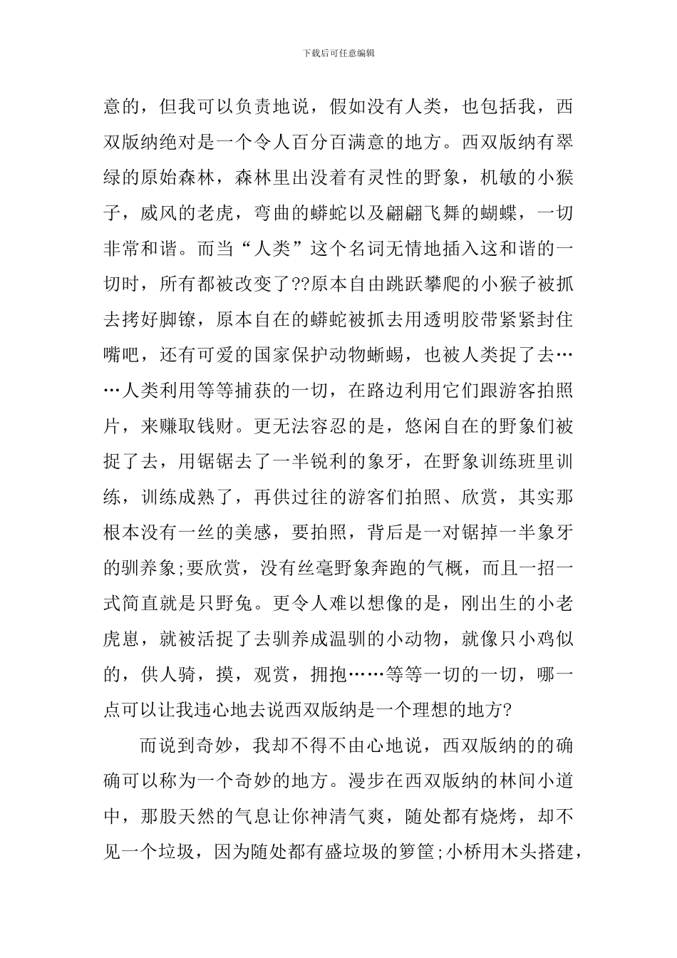 西双版纳旅游心得体会_第2页