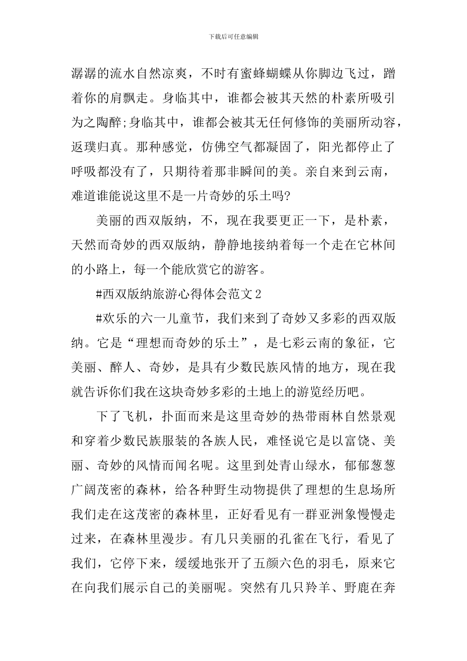 西双版纳旅游心得体会_第3页