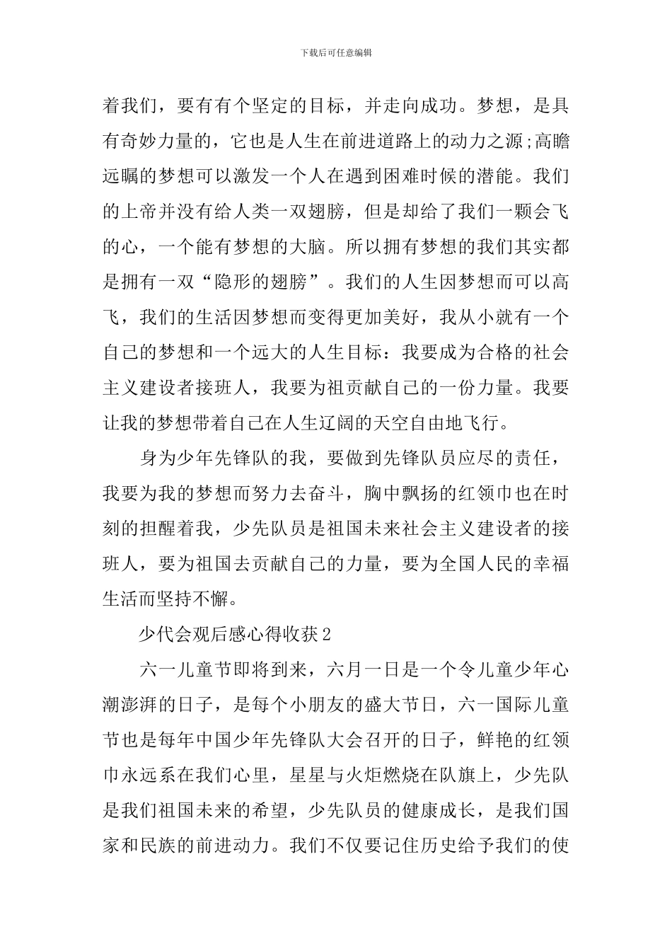 2024少代会观后感心得收获800字_第2页