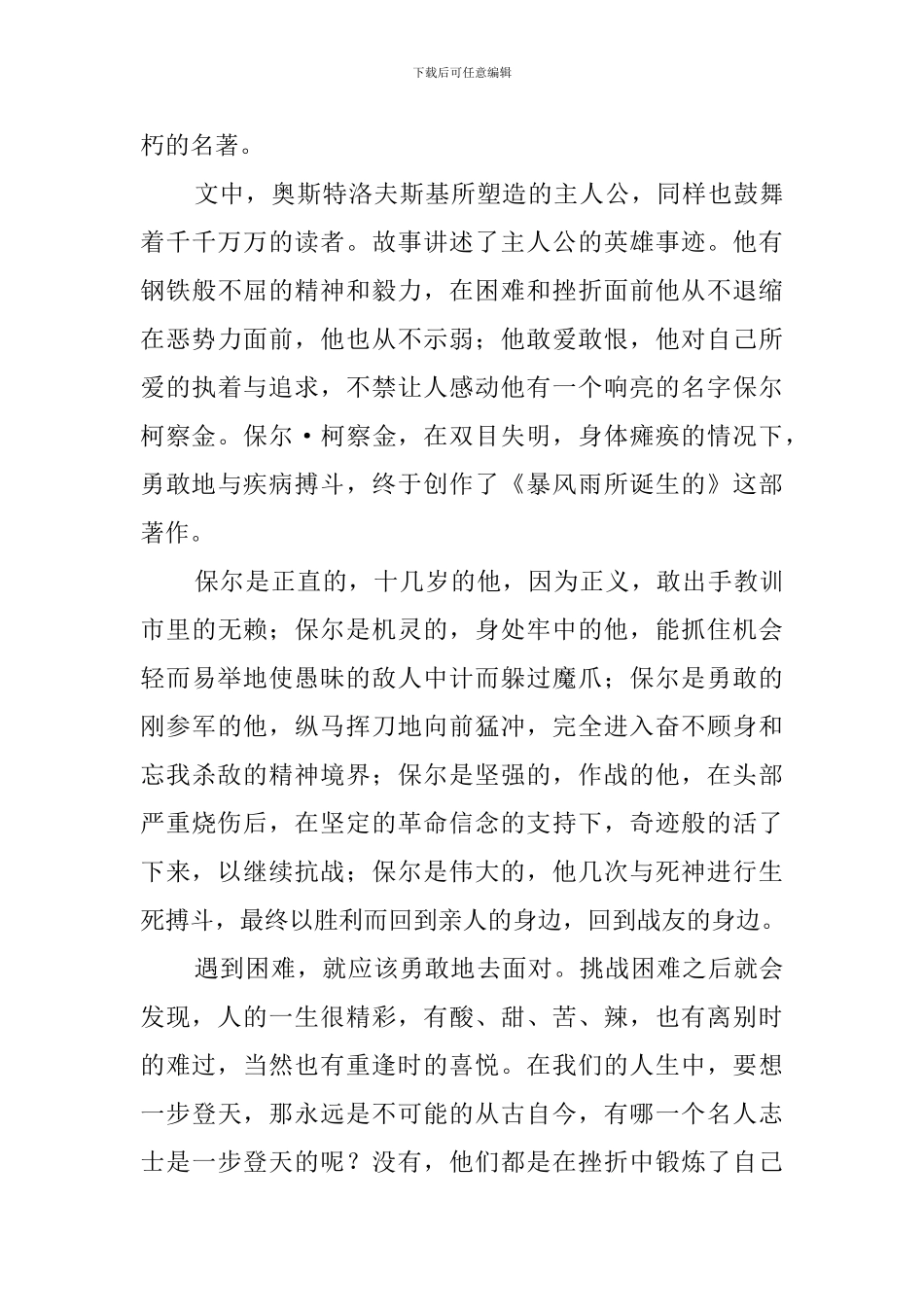 《钢铁是怎样炼成的》读书心得体会9篇_第3页