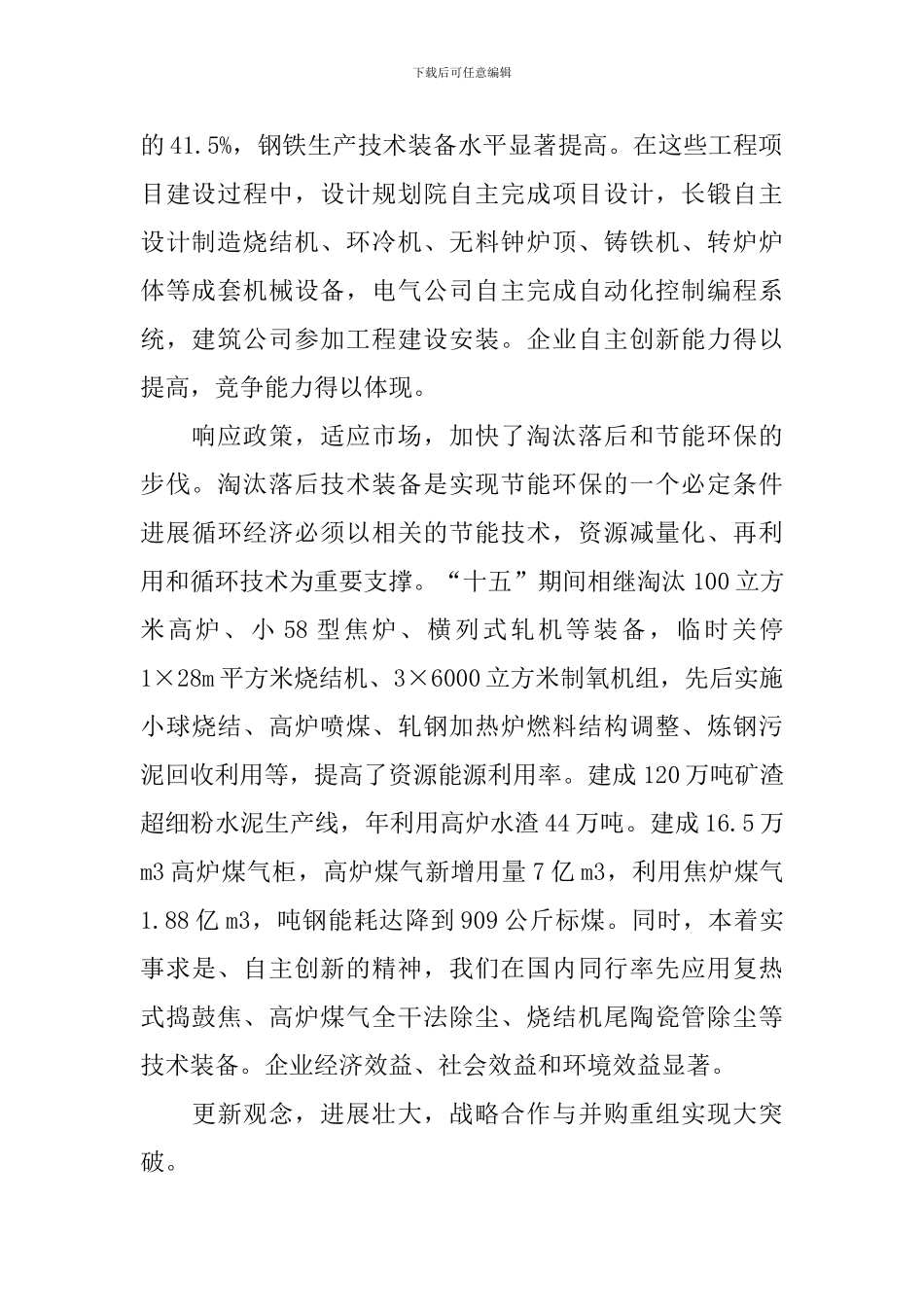 钢铁集团年底工作报告_第2页