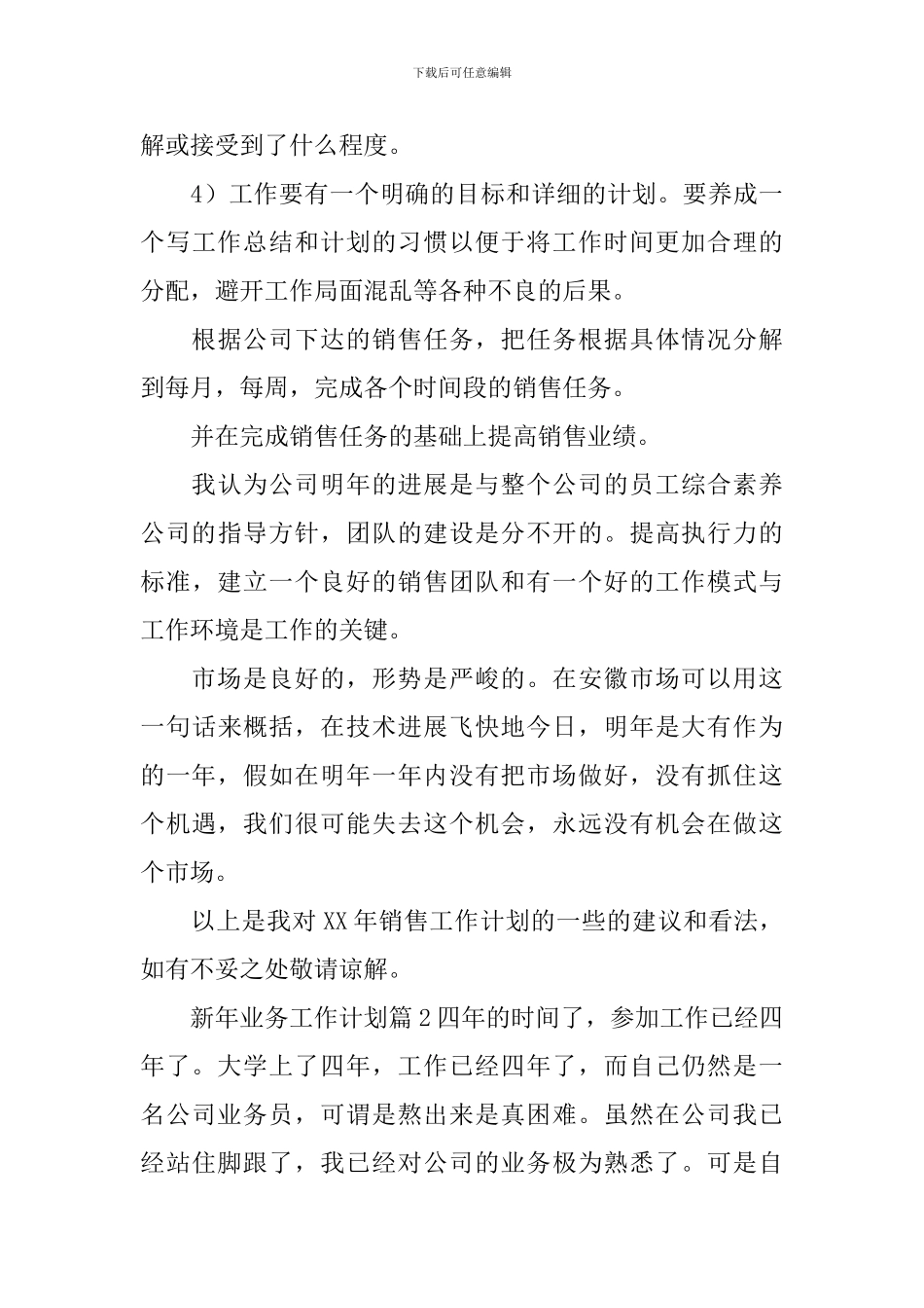 新年业务工作计划_第3页