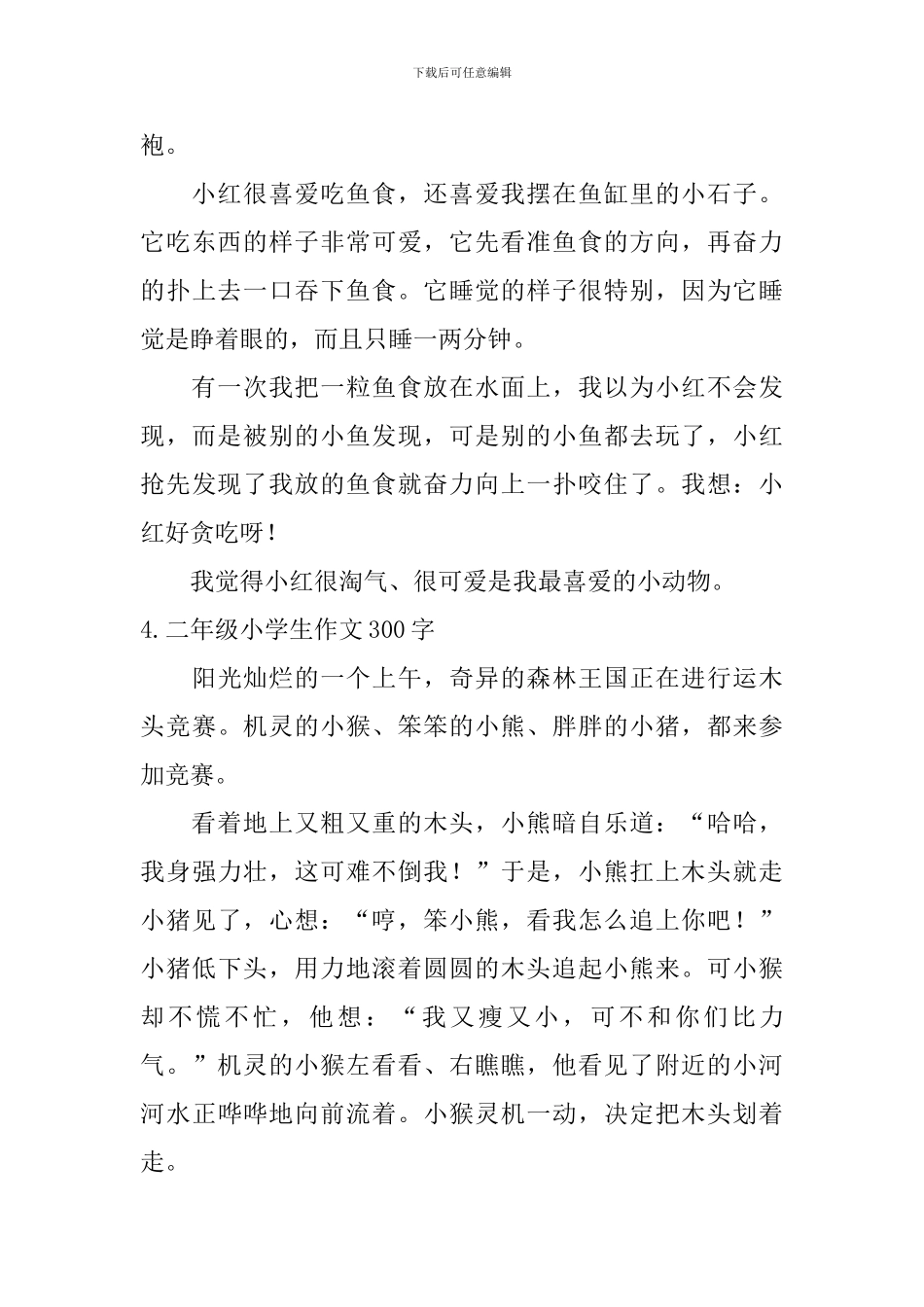 二年级小学生作文300字_第3页