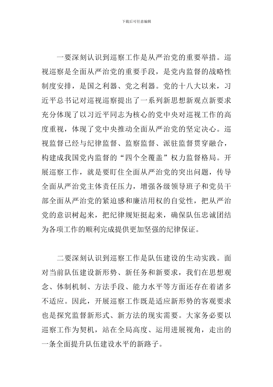 2024年局党委巡察工作计划_第2页