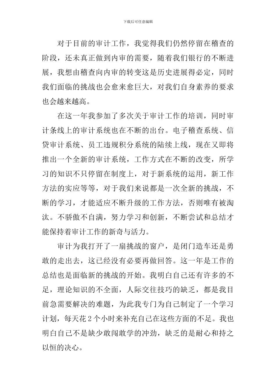 银行审计年度工作总结结尾_第2页