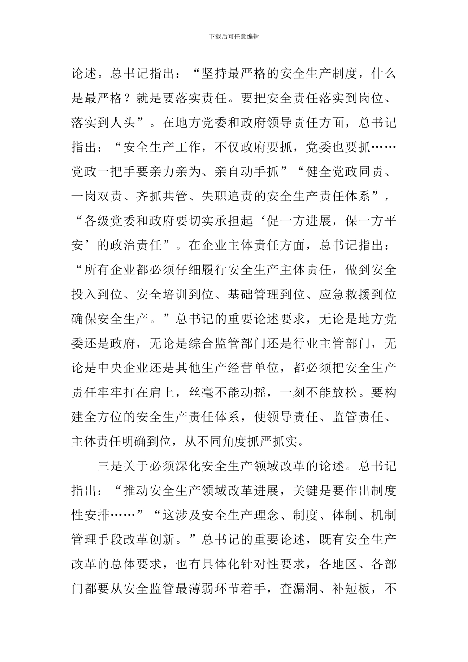 新时代安全生产重要论述精神总结报告_第2页