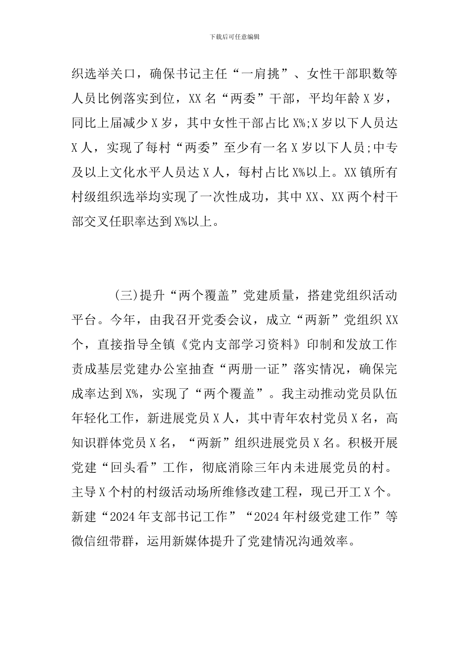 2024年党委书记抓党建工作总结_第2页