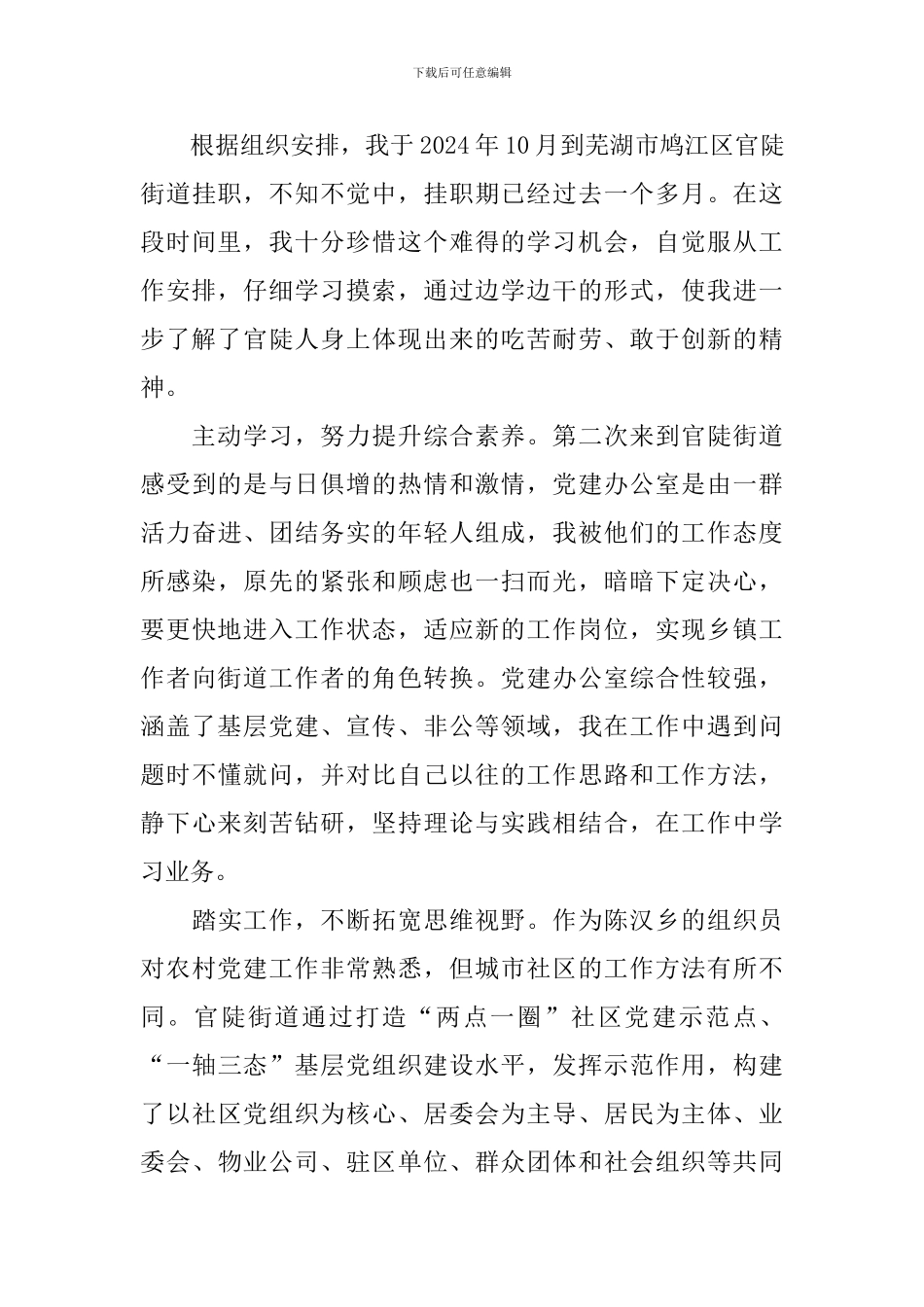 挂职干部心得体会范文汇集_第3页