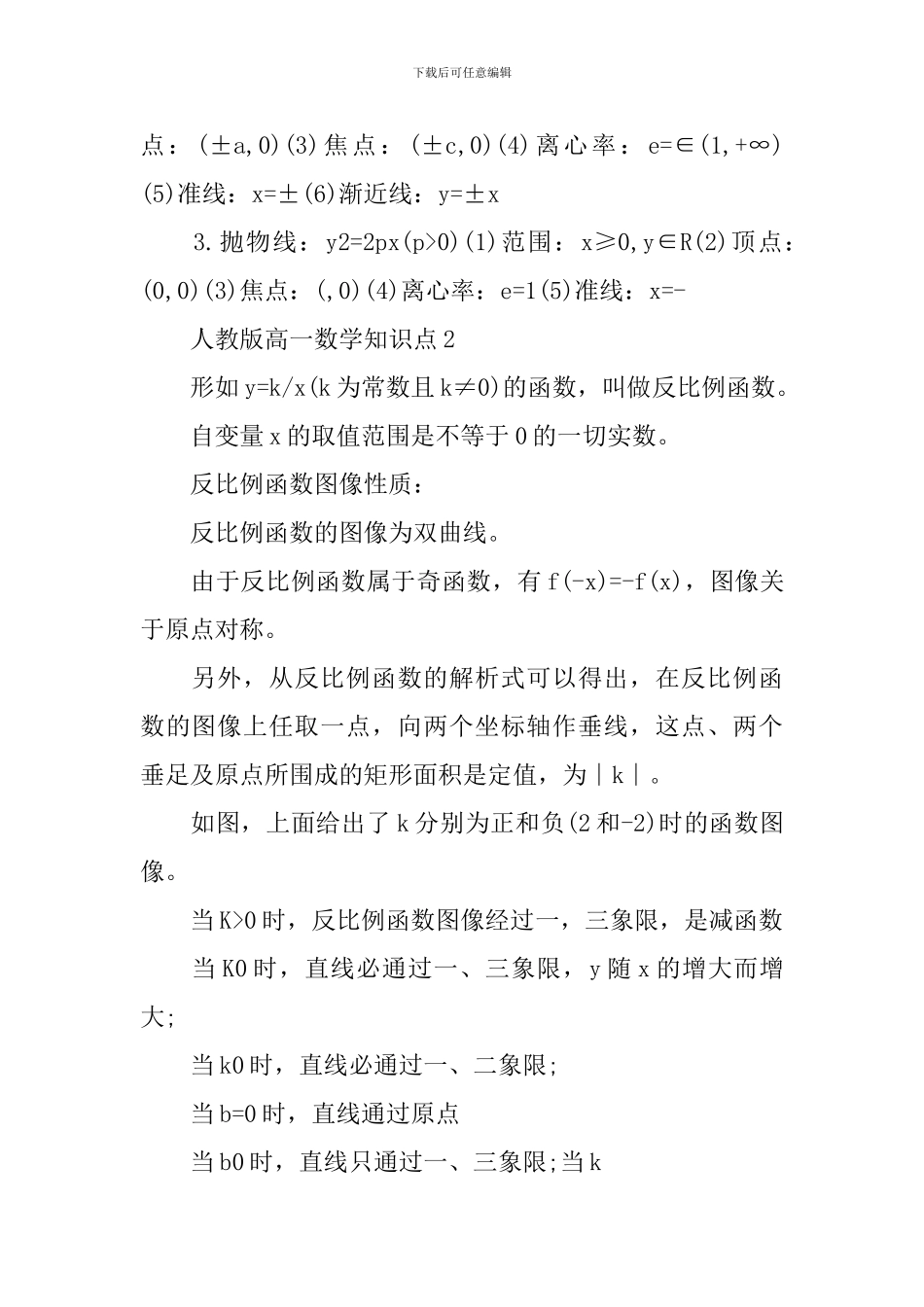 人教版实用高一数学知识难点_第2页
