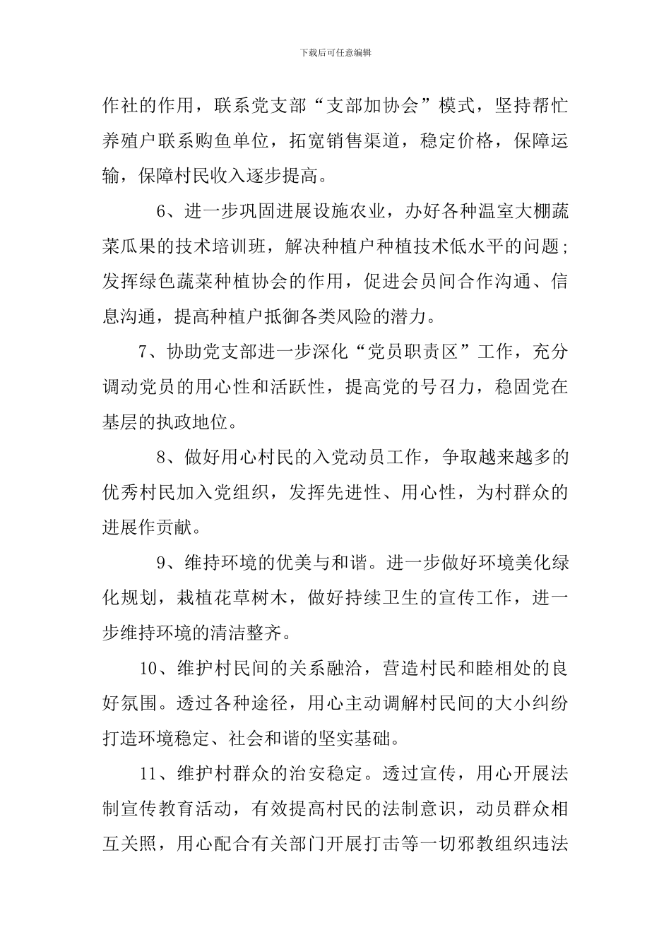 2024年度村委工作计划_第2页