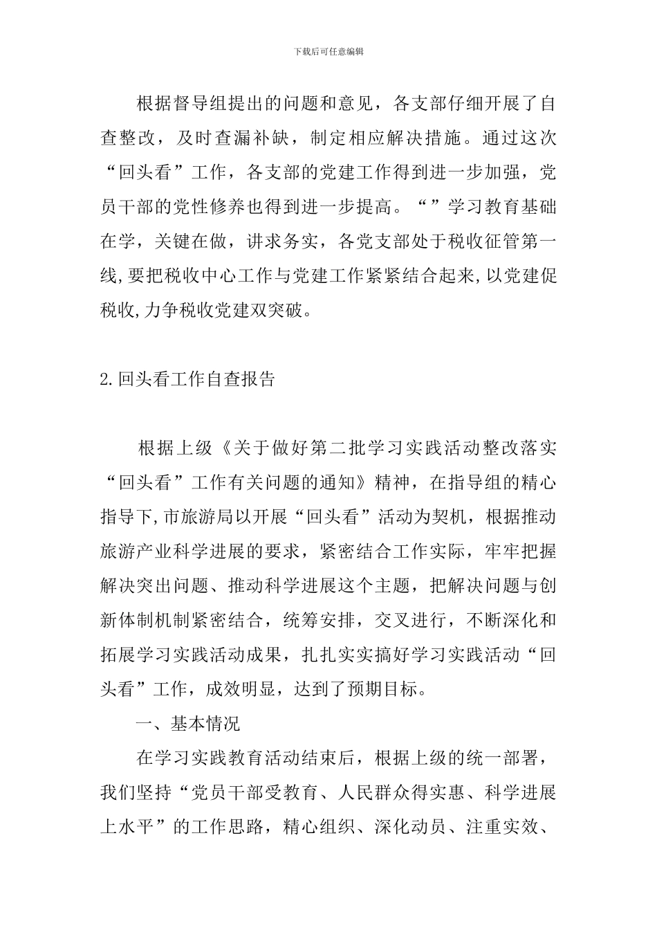 回头看工作自查报告_第2页