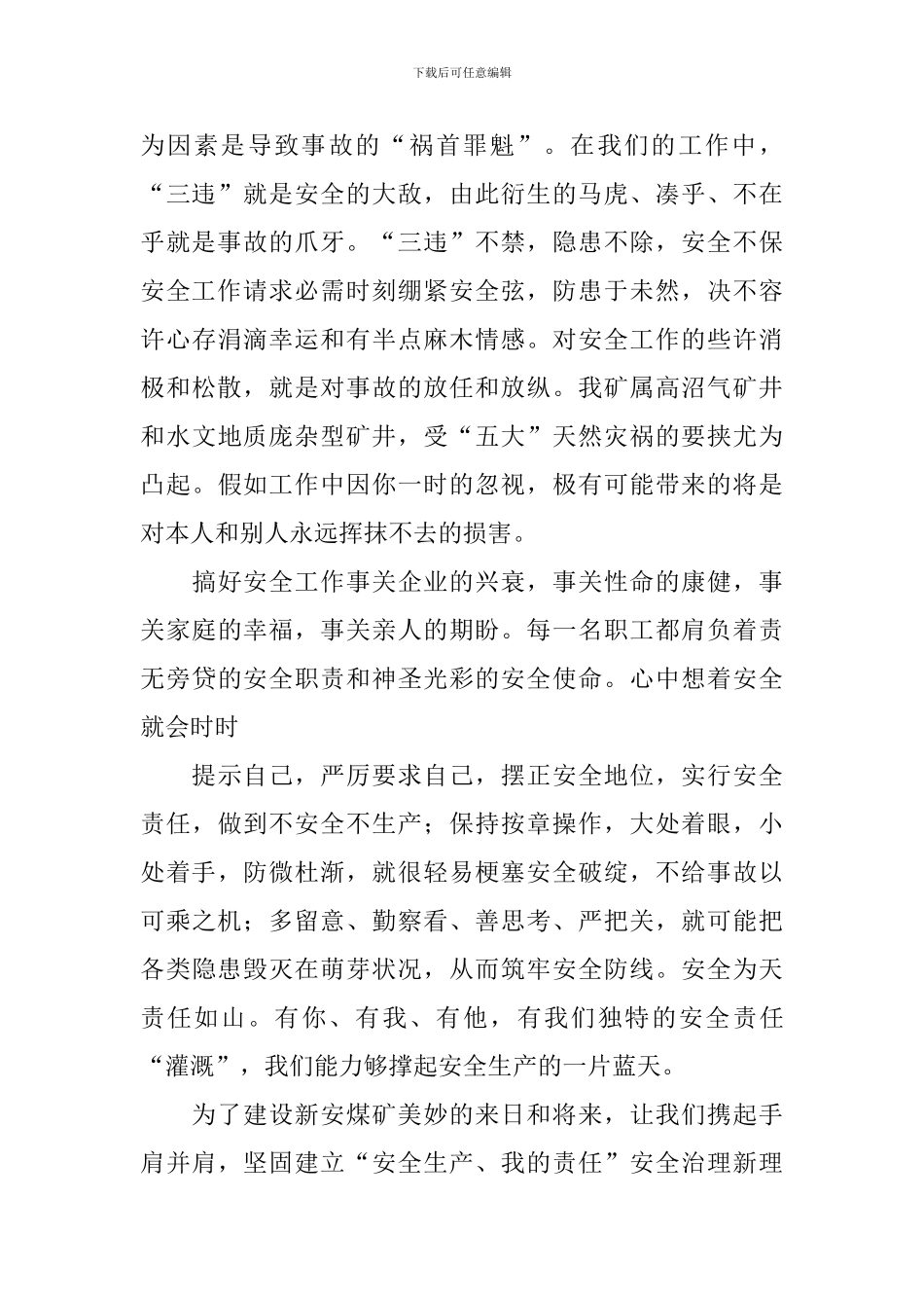 新版煤矿百日保险决心书_第2页