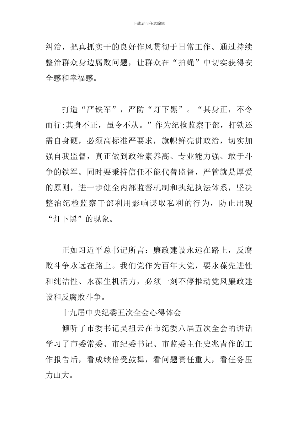 十九届中央纪委五次全会心得体会_第3页