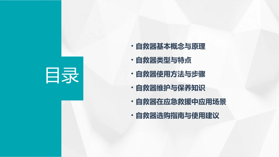 自救器培训学习演示课件_第2页